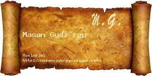 Masan György névjegykártya